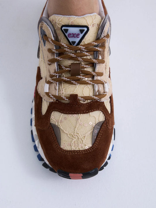 SAPATILHAS EXE 134-10P CAMEL/BEIGE