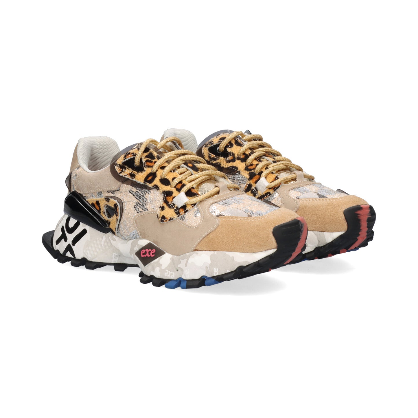 SAPATILHA EXE 134-10 LEOPARD TAUPE