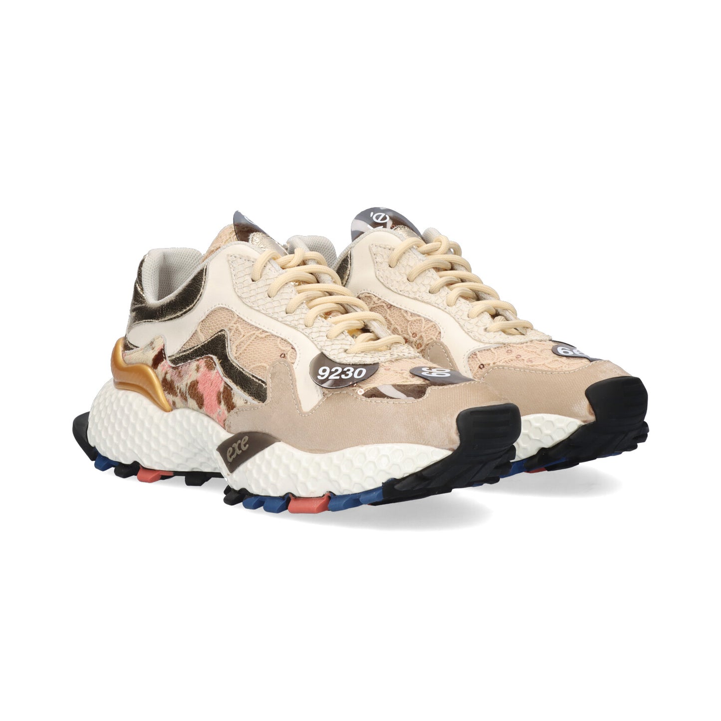 SAPATILHA EXE 3020-2 BEIGE/GOLD
