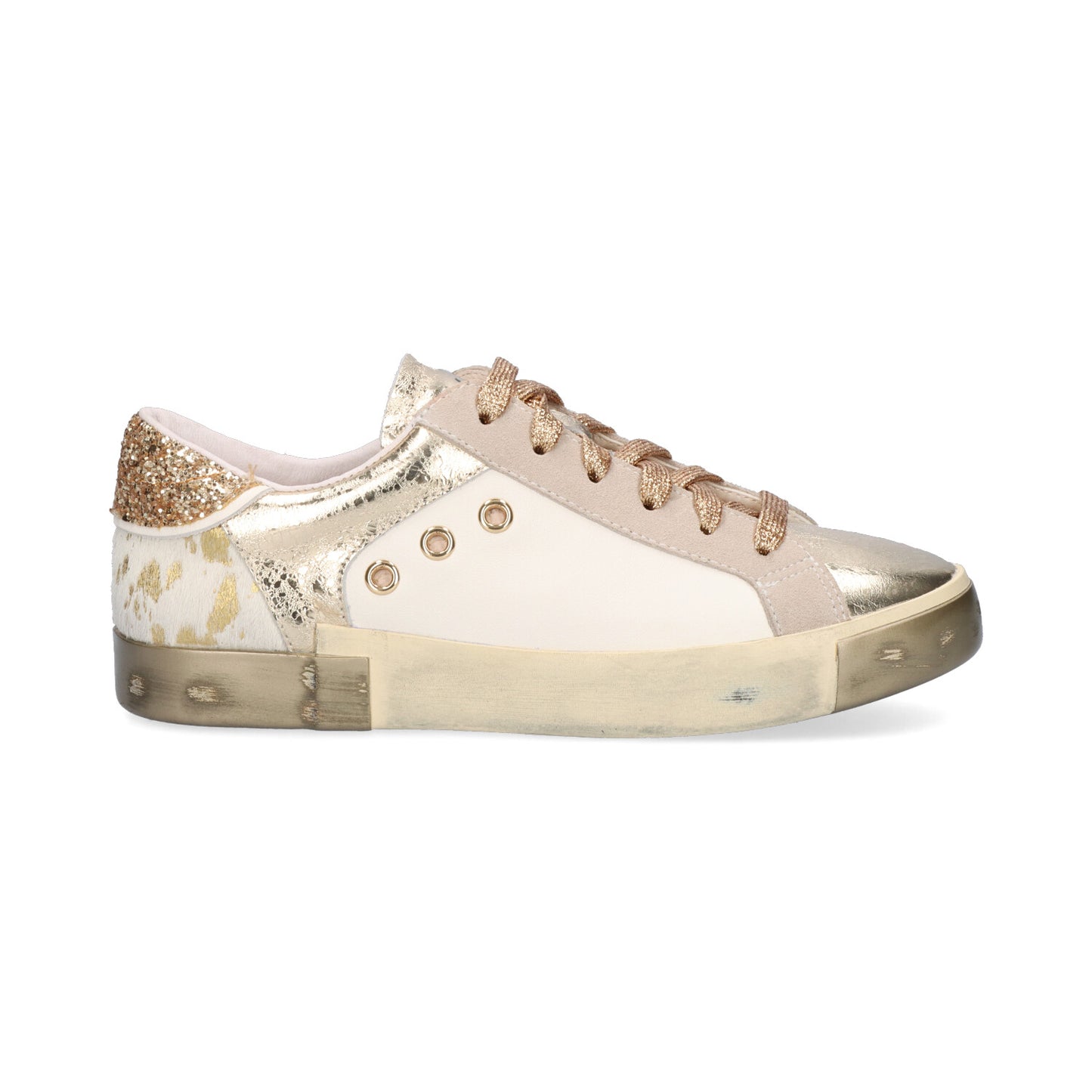 SAPATILHA EXE 705-10 WHITE/GOLD