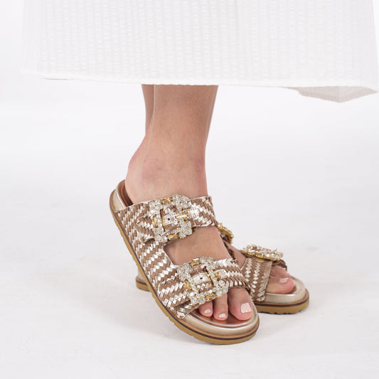 SANDALIAS ABF-97 BALI-400 TAUPE/GOLD