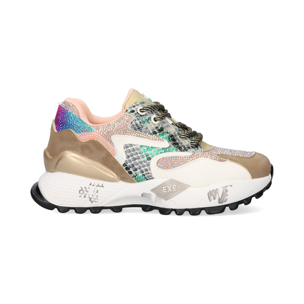 SAPATILHA EXE D190608-17B GOLD/GREEN