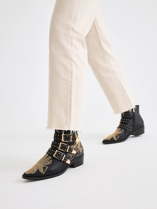 BOTINS BE FREE MILAN 030 BLACK GOLD