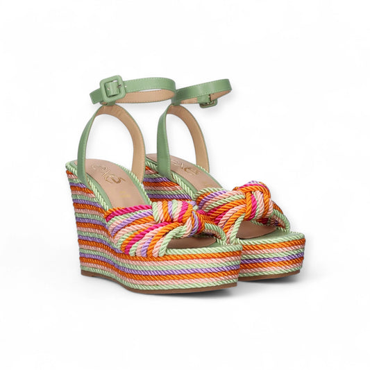 SANDALIAS EXE NAOMI-937 GREEN/FUXIA