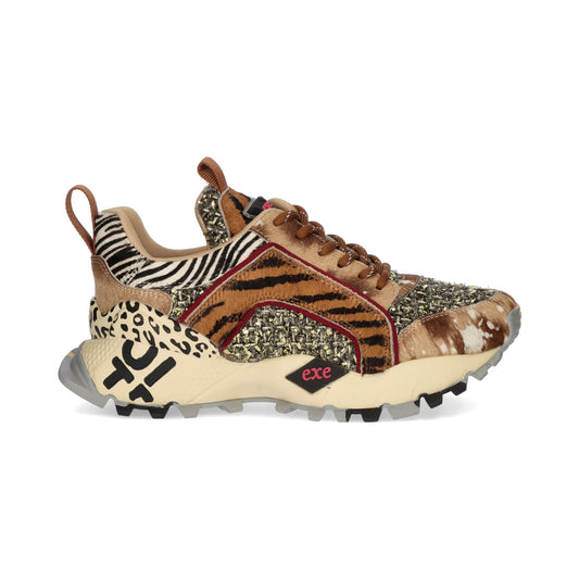 SAPATILHAS EXE 134-210 BEIGE/ZEBRA
