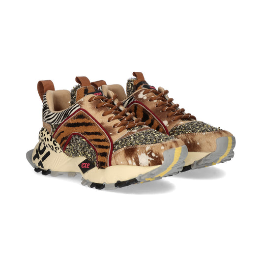 SAPATILHAS EXE 134-210 BEIGE/ZEBRA