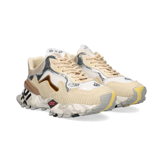 SAPATILHA EXE 134-28 BEIGE/SILVER