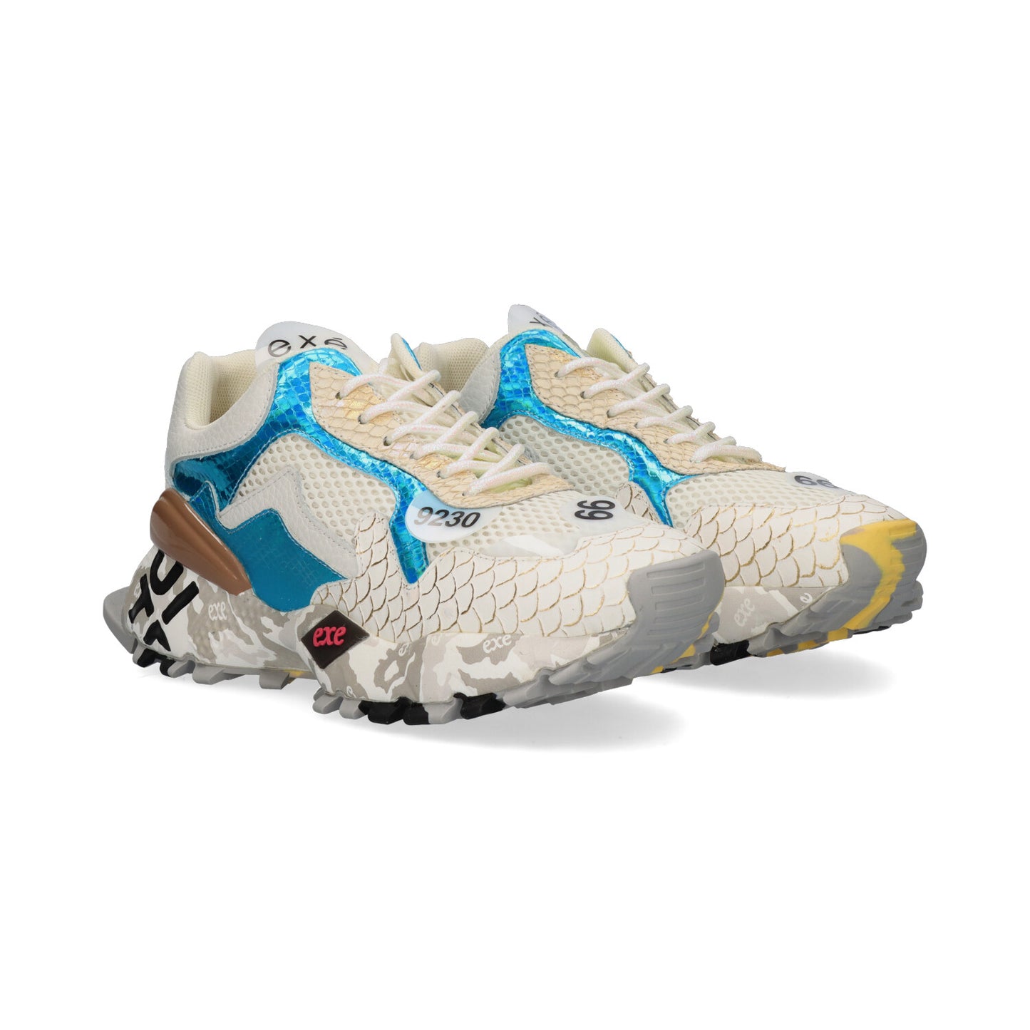 SAPATILHA EXE 134-28 GOLD/AQUA
