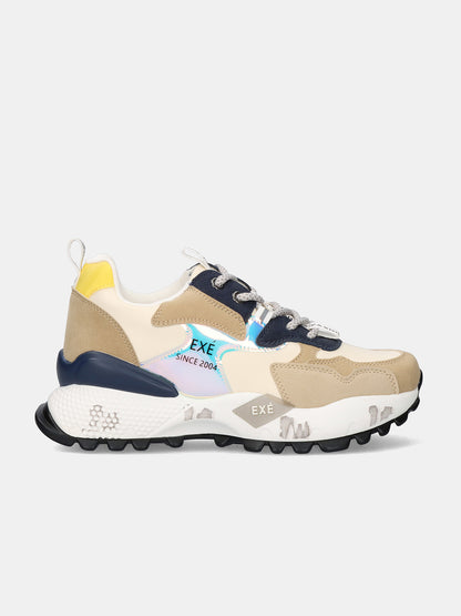 SAPATILHA EXE 19V03-1 BEIGE/BLUE