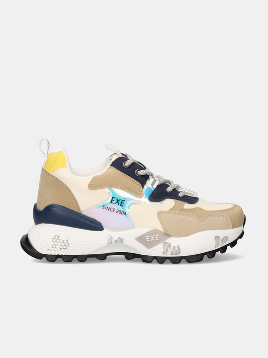 SAPATILHA EXE 19V03-1 BEIGE/BLUE