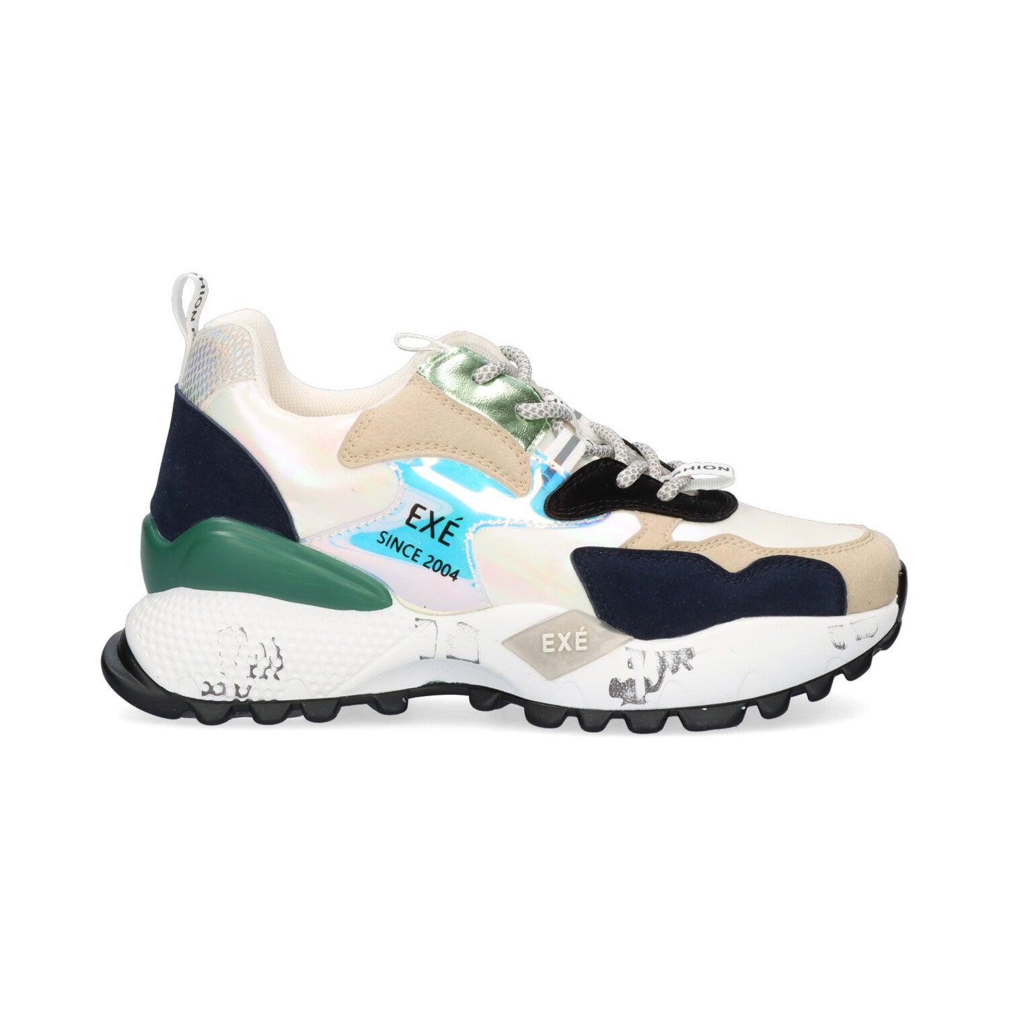 SAPATILHA EXE 19V03-1 BEIGE/BLACK