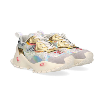 SAPATILHA EXE 4032-1A SILVER/GOLD