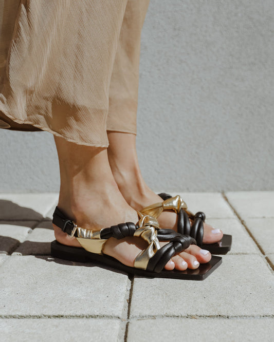 SANDÁLIAS ABF-97 - V1387-86-3 BLACK/GOLD