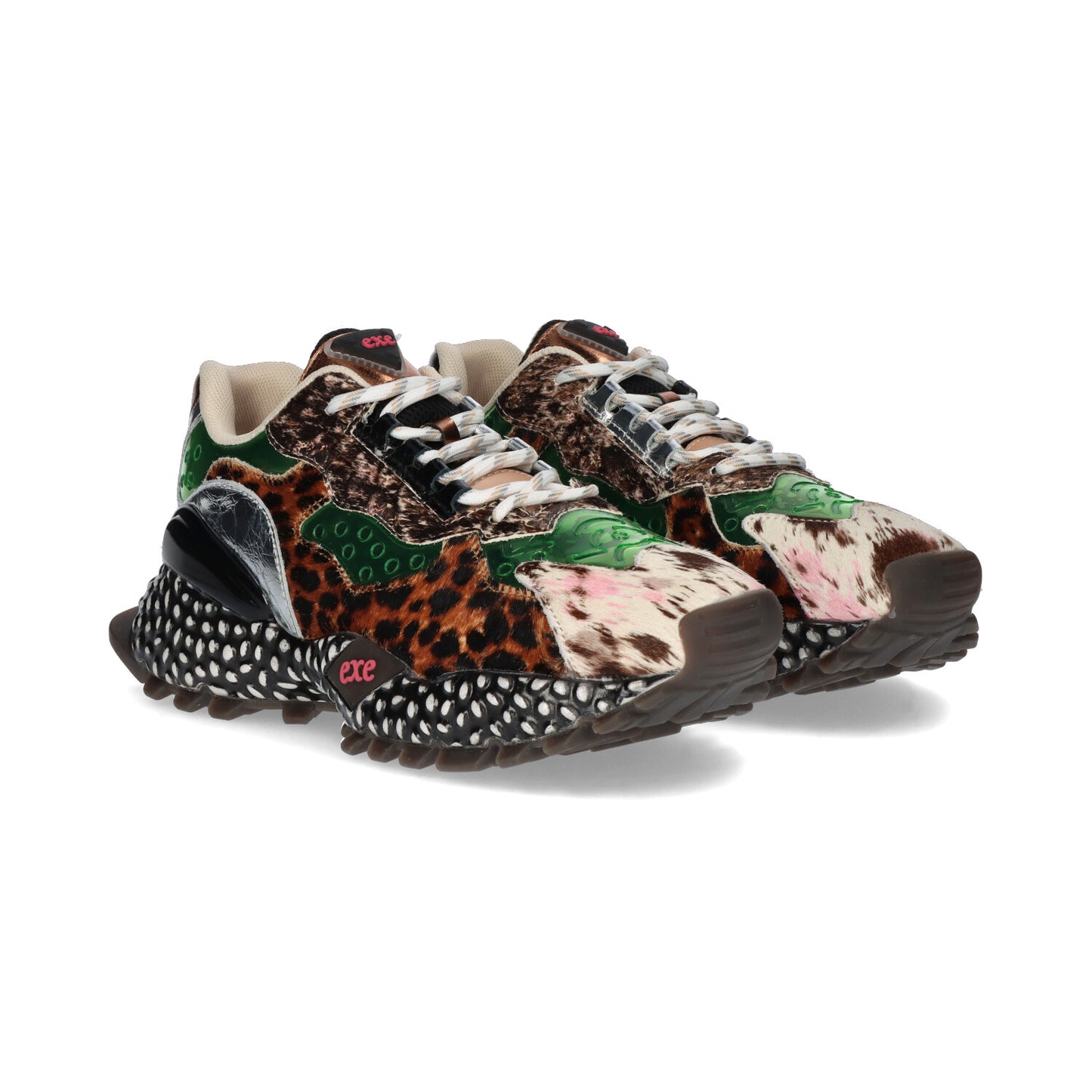 SAPATILHAS EXE 928-12 BEIGE/GREEN