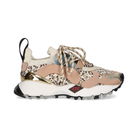 SAPATILHAS EXE 928-16 BEIGE/GOLD