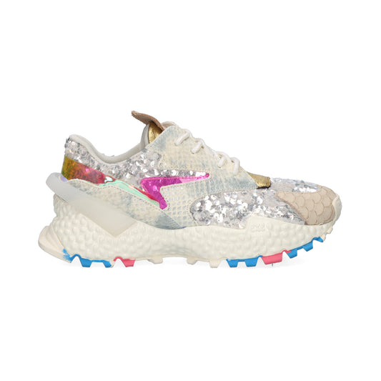 SAPATILHA EXE 999-14 BEIGE/SILVER