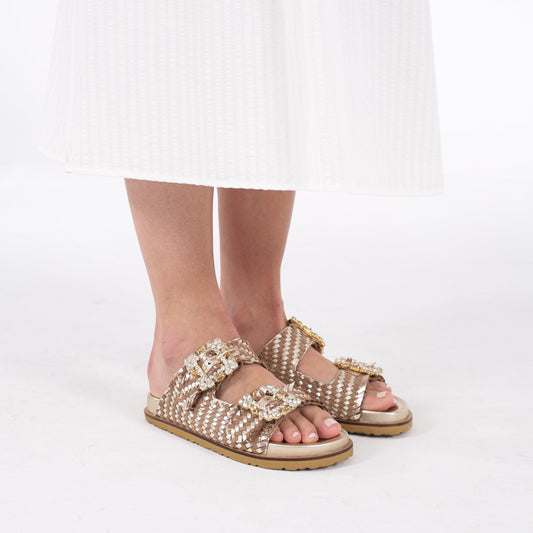 SANDALIAS ABF-97 BALI-400 TAUPE/GOLD