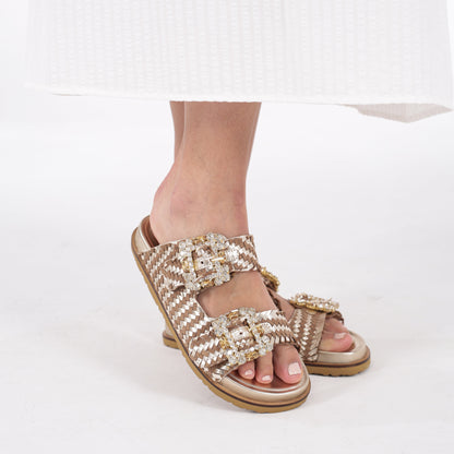 SANDALIAS ABF-97 BALI-400 TAUPE/GOLD