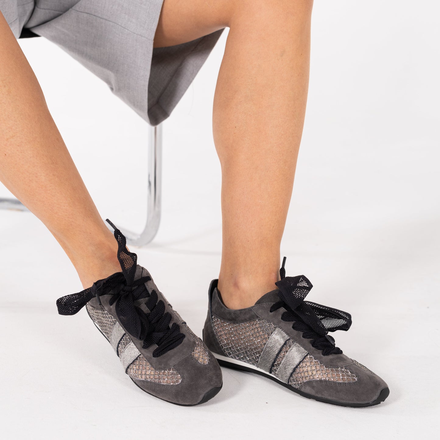 SAPATILHAS ABF-97 ELIANE GREY/SILVER