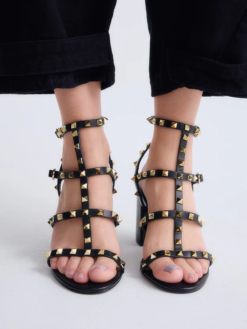SANDALIAS EXE ADELE-514 BLACK/GOLD