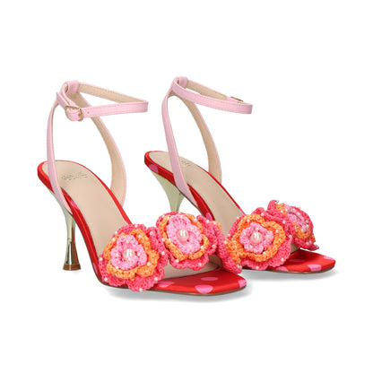 SANDALIAS EXE ANITA-116 FLOWER RED PINK