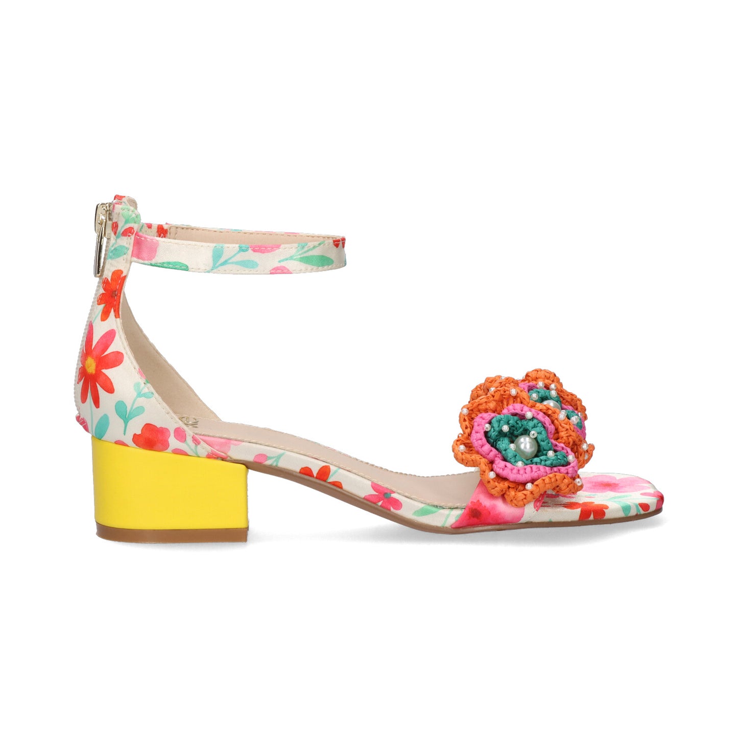 SANDALIAS EXE CAPRI-400 YELLOW/ORANGE FLOWER