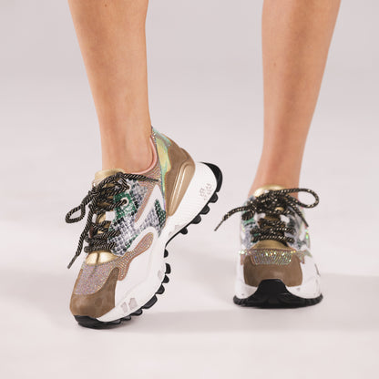 SAPATILHA EXE D190608-17B GOLD/GREEN