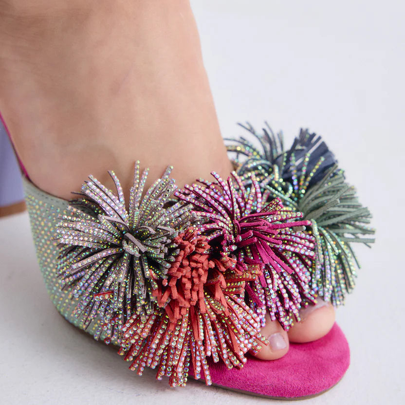 SANDALIAS EXE JENIFER-725 ORANGE/GREEN