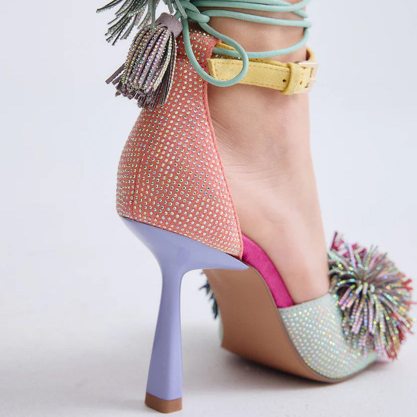 SANDALIAS EXE JENIFER-725 ORANGE/GREEN