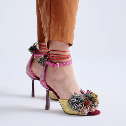 SANDALIAS EXE JENIFER-725 PINK/YELLOW