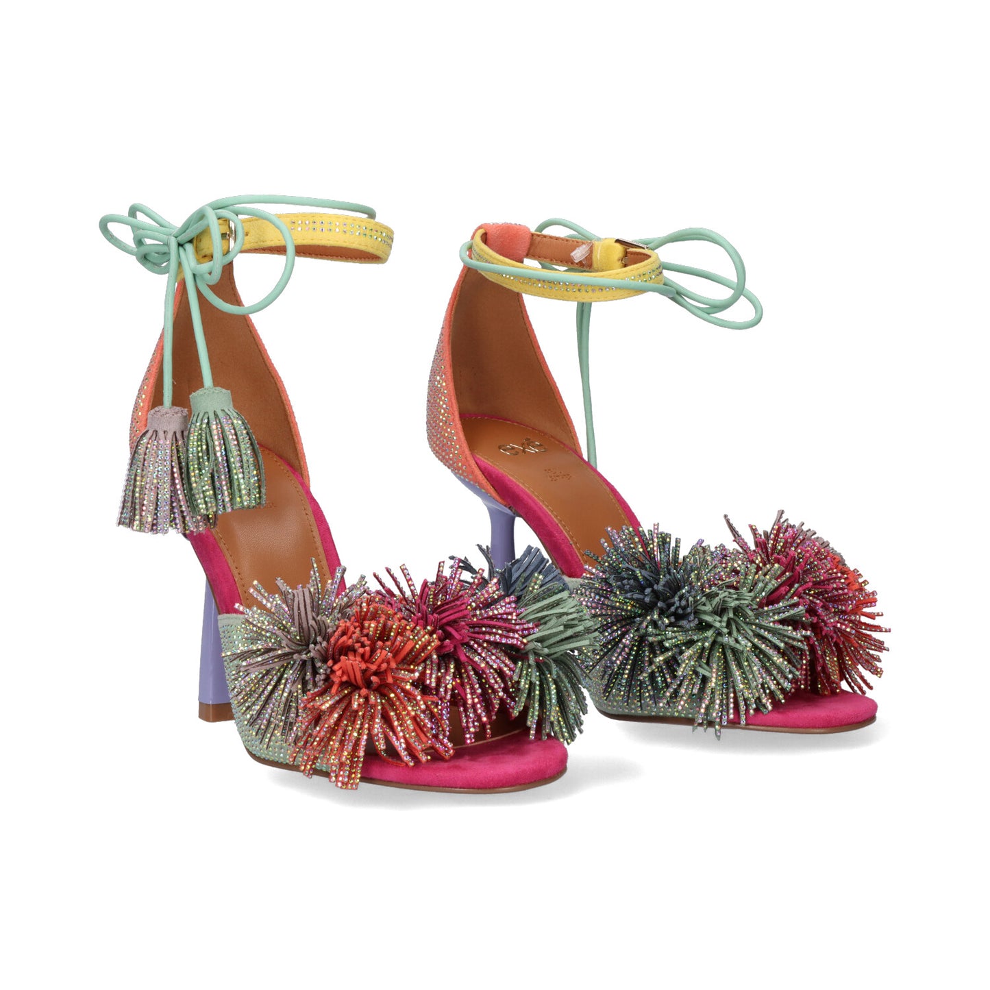 SANDALIAS EXE JENIFER-725 ORANGE/GREEN