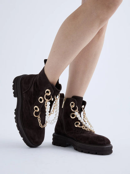 BOTINS BEFREE KIARA-178 BROWN