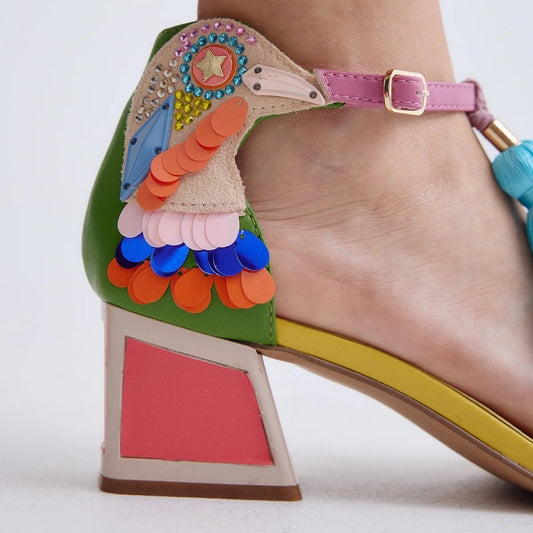 SANDALIAS EXE LUISA 310 GREEN/ORANGE