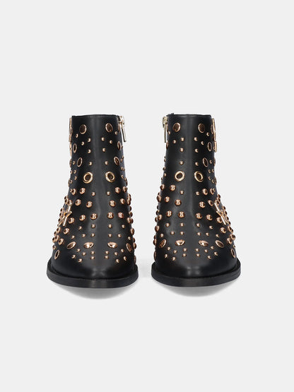 BOTINS BE FREE MILAN 060 BLACK BLACK GOLD