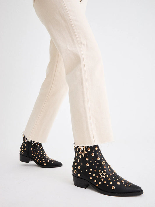 BOTINS BE FREE MILAN 060 BLACK BLACK GOLD