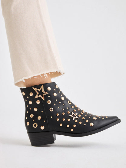 BOTINS BE FREE MILAN 060 BLACK BLACK GOLD
