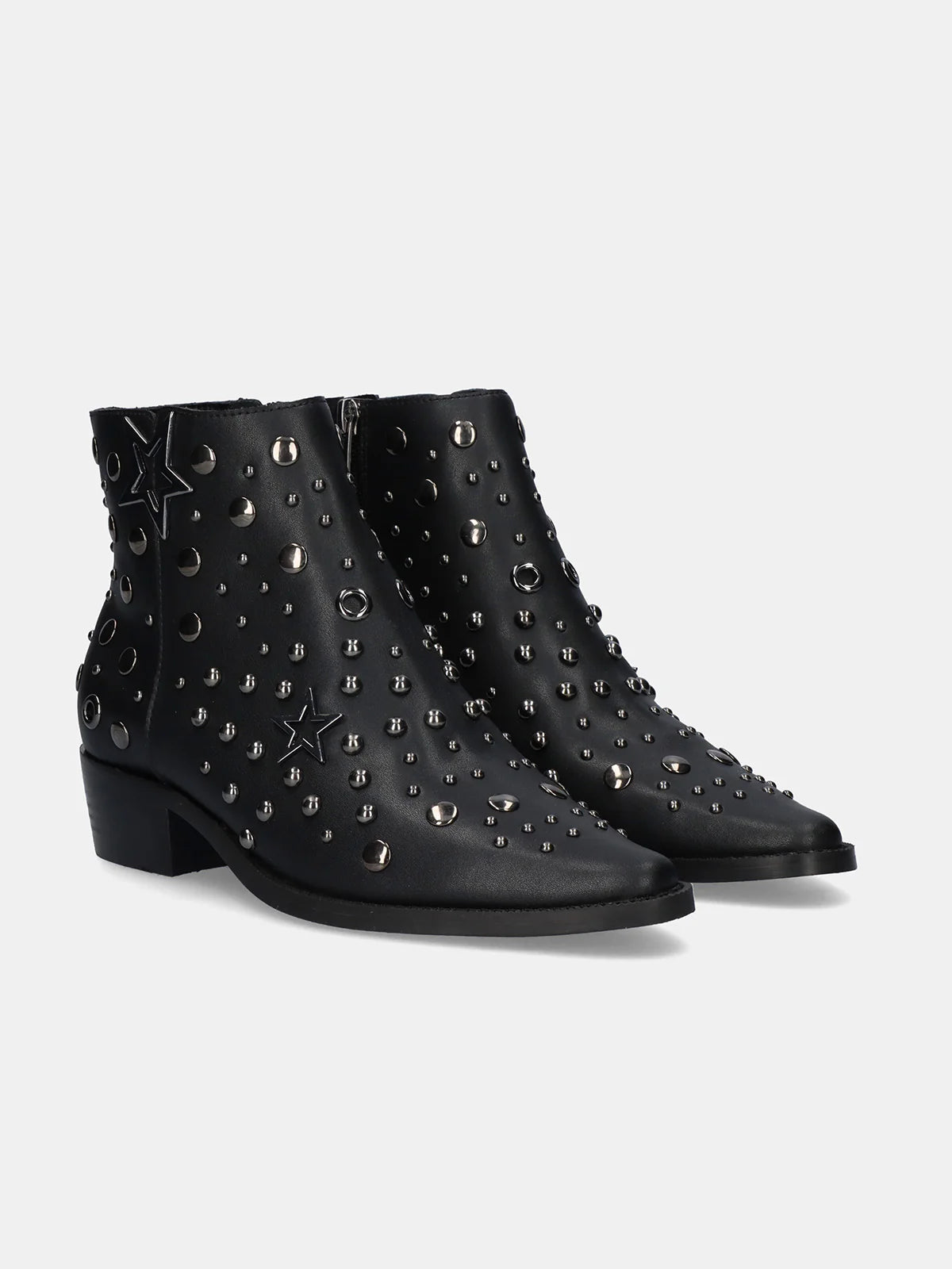 BOTINS BE FREE MILAN 060 BLACK BLACK PEWTER