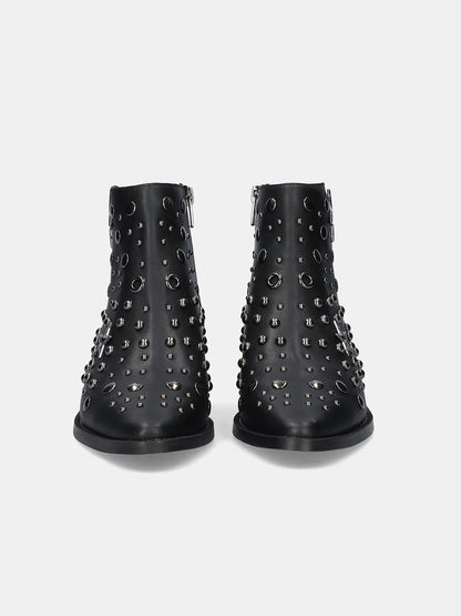 BOTINS BE FREE MILAN 060 BLACK BLACK PEWTER