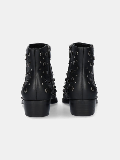 BOTINS BE FREE MILAN 060 BLACK BLACK PEWTER