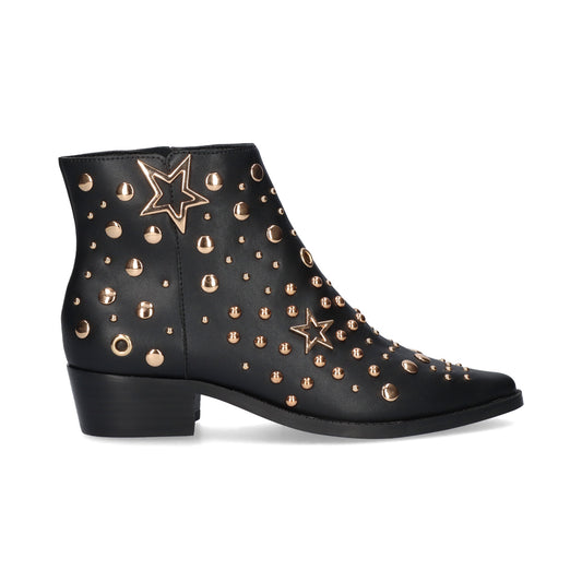 BOTINS BE FREE MILAN 060 BLACK BLACK GOLD