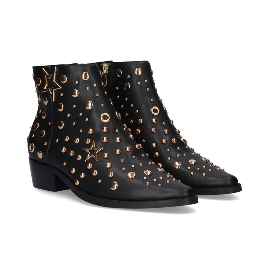 BOTINS BE FREE MILAN 060 BLACK BLACK GOLD