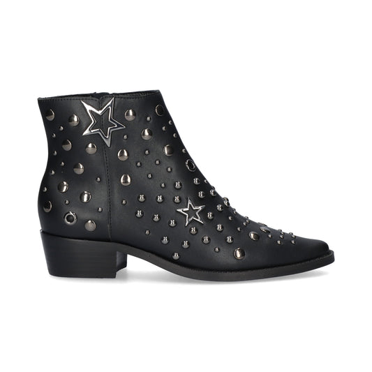 BOTINS BE FREE MILAN 060 BLACK BLACK PEWTER
