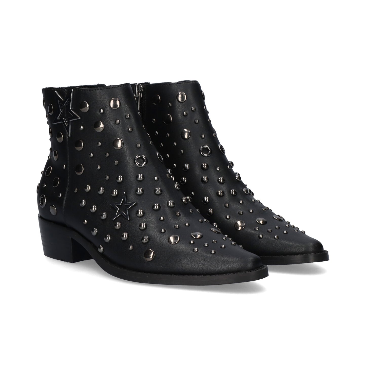 BOTINS BE FREE MILAN 060 BLACK BLACK PEWTER