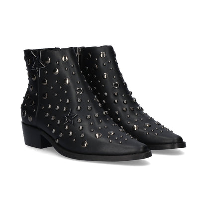 BOTINS BE FREE MILAN 060 BLACK BLACK PEWTER