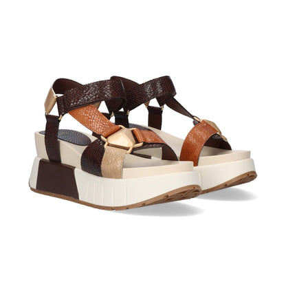 SANDALIAS EXE OLIVIA-934 BROWN/TAN