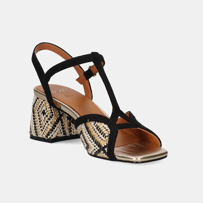 SANDALIAS EXE POLINA-405 BLACK/GOLD
