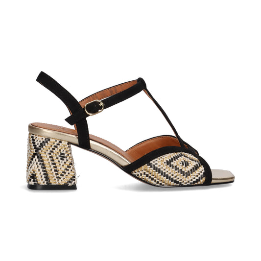 SANDALIAS EXE POLINA-405 BLACK/GOLD