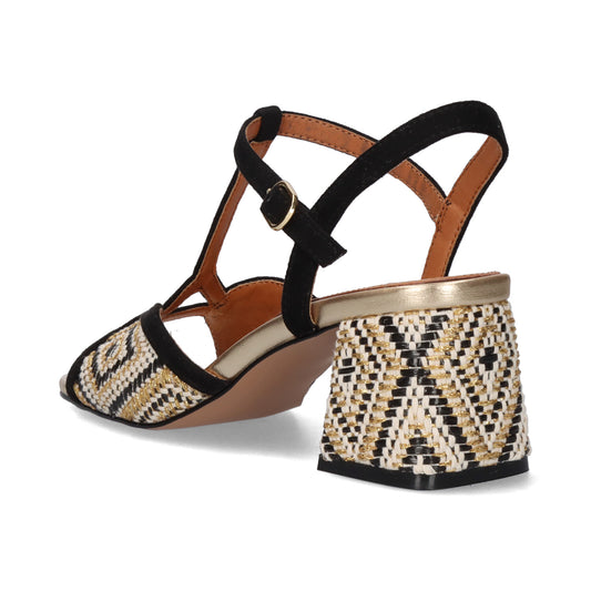 SANDALIAS EXE POLINA-405 BLACK/GOLD
