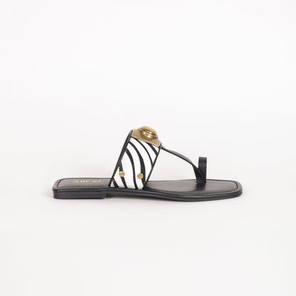 SANDALIAS ABF-97 KS.26.27 BLACK/WHITE