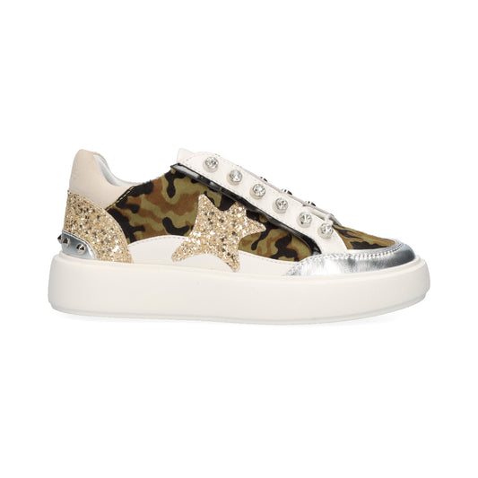 SAPATILHAS BEFREE STAR-61 LEOPARD GREEN